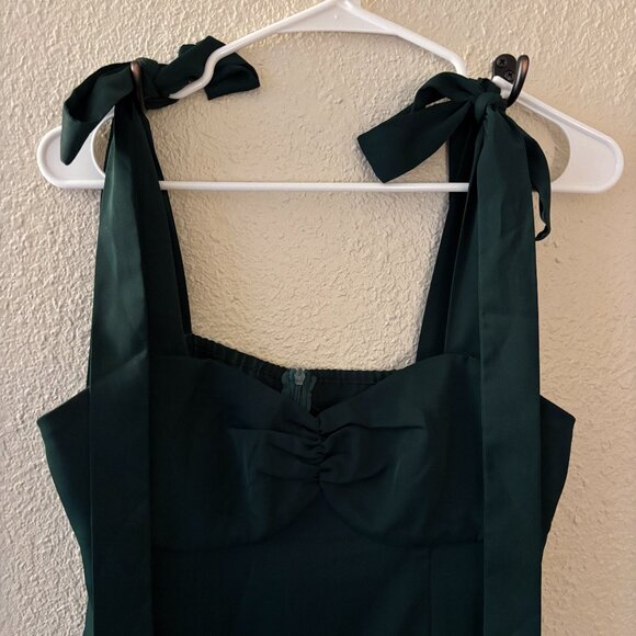 Cider Dresses & Skirts - Green Tie Top Midi Dress